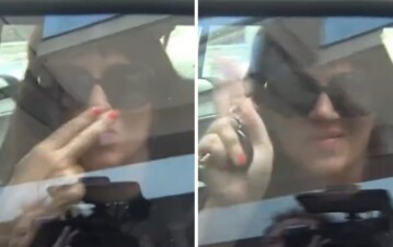 ¿Qué pasa? Reapareció Griselda Siciliani en medio de la crisis con Luciano Castro y protagonizó un extraño momento en la calle