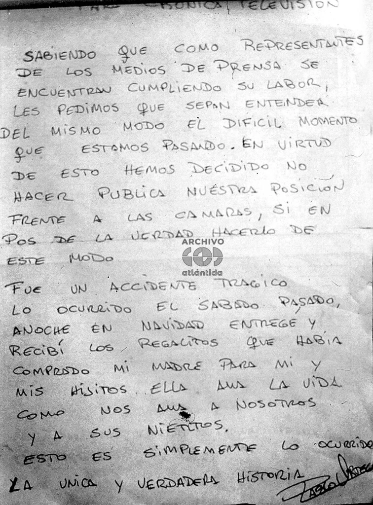 ERAN TALES EL AGOBIO DE LA PRENSA Y DE LA GENTE QUE LA FAMILIA DEBIO EMITIR UN COMUNICADO PARA QUE LA DEJARAN EN PAZ.