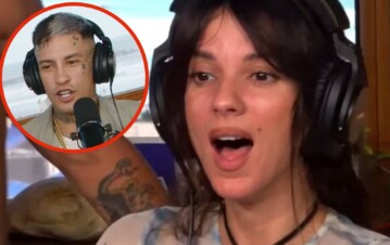 "Estoy activo": el inesperado encare de L-Gante&nbsp;a Gimena Accardi y la espontánea reacción de la actriz