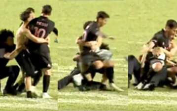 ¡Video tremendo! Falló la seguridad y agredieron a Lionel Messi en pleno partido en Puerto Rico: "Riesgo de vida"