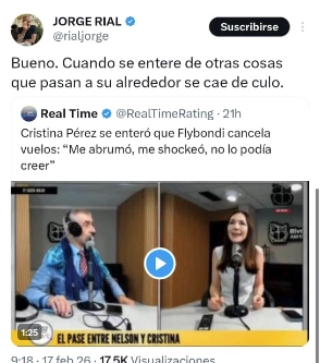 EL ANUNCIO DE RIAL SOBRE EL FUTURO PERSONAL DE CRISTINA PEREZ