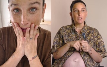 "Pánico": Juana Repetto mostró un fuerte video de su panza en movimiento y reveló alarmantes detalles del parto