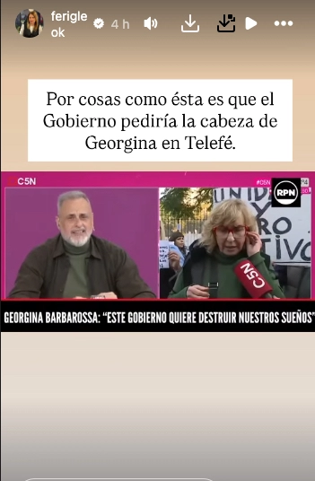 LA INFO DE FERNANDA IGLESIAS SOBRE LO QUE PASA EN TELEFE CON GEORGINA