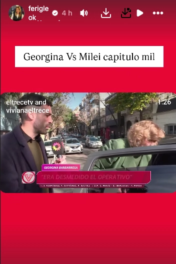 OTRO EJEMPLO: GEORGINA DECLARANDO CONTRA MILEI, LO QUE PROVOCO EL ENOJO DEL GOBIERNO.