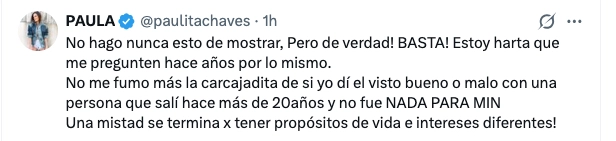 EL DESESPERADO PEDIDO DE PAULA CHAVES PARA QUE NO LA VINCULEN MAS CON FACUNDO PIERES. MMMM...