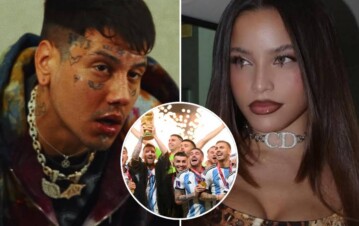 ¡Todo mal! La pelea de Duki con Emilia Mernes por sus chats con un jugador de la Scaloneta: “Le pidió que…”