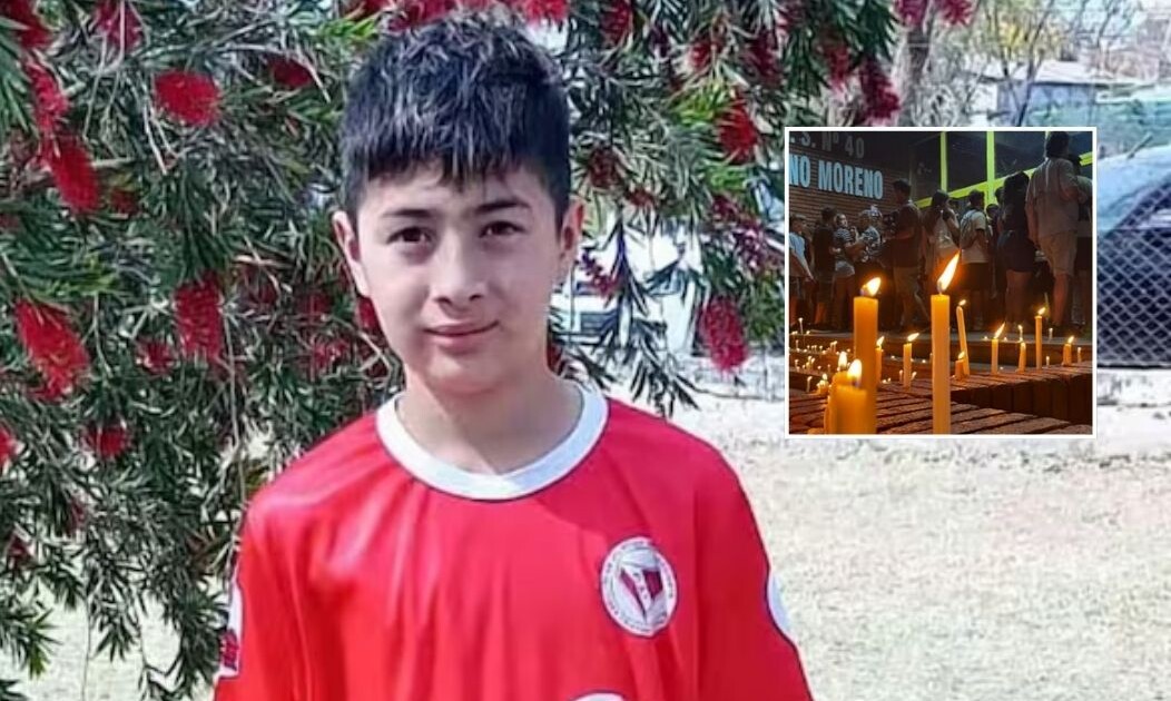 Así despidieron a Ian Cabrera en la puerta de la escuela donde lo mataron: velas, lágrimas y conmoción