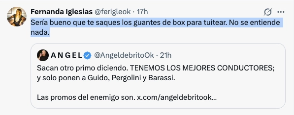 FERNANDA IGLESIAS, A TODO NADA CONTRA ANGEL DE BRITO Y YANINA LATORRE.