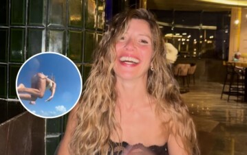 El impactante video del riesgo que tomó Laurita Fernández en el mar durante sus vacaciones