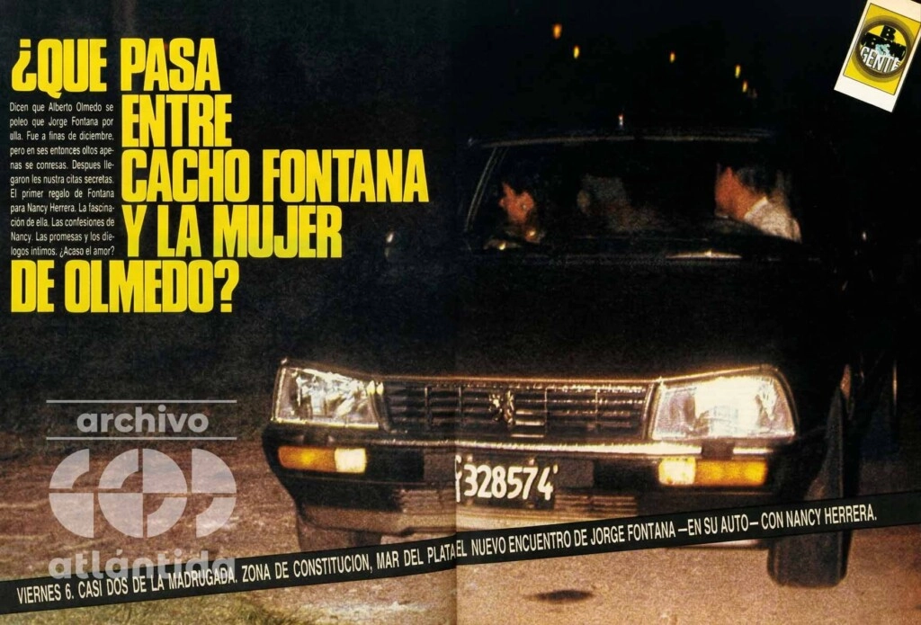 LA FOTO DE LA QUE HABLO TODO EL PAIS Y QUE DESTRUYO ANIMICAMENTE A OLMEDO. NANCY HERRERA, SU GRAN AMOR, SALIENDO DE SU HOTEL ALOJAMIENTO CON CACHO FONTANA, UNO DE SUS MEJORES AMIGOS.