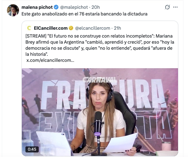 FUERTE LO QUE LE DIJO MALE PICHOT A MARIANA BREY