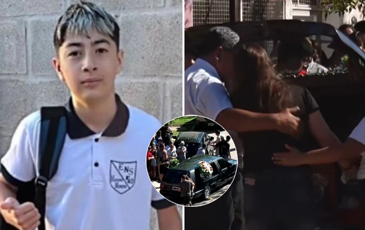 El desgarrador adiós a Ian Cabrera, el chico de 13 años asesinado en la escuela de Santa Fe: imágenes sensibles