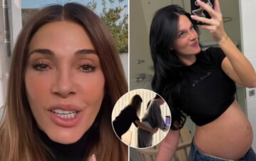 ¡La carita! Catherine Fulop mostró fotos privadas del parto de Oriana Sabatini y se armó un escándalo