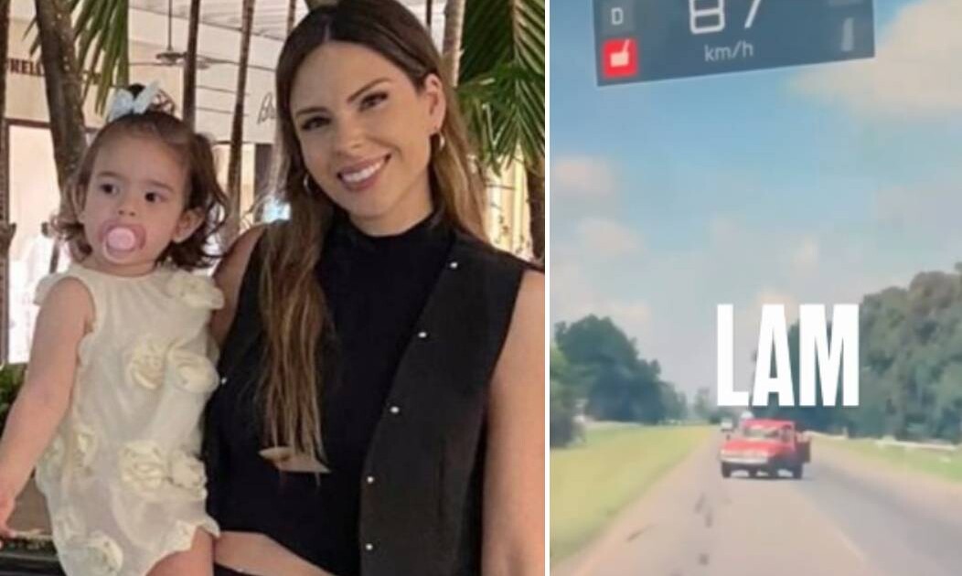 Así fue el dramático accidente de Barby Franco y su hija de 3 años: el video y las fotos de cómo quedó su auto tras el triple choque