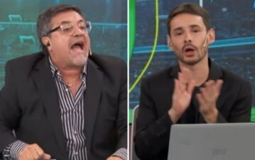 Caruso Lombardi contra Pablo Brunetto. (Captura de TN)