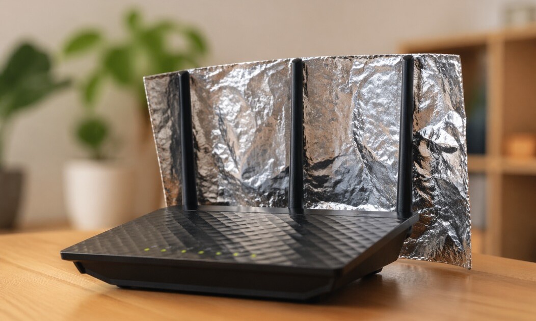 El truco del papel aluminio en el router: por qué dicen que mejora el WiFi (y cuándo puede empeorarlo)
