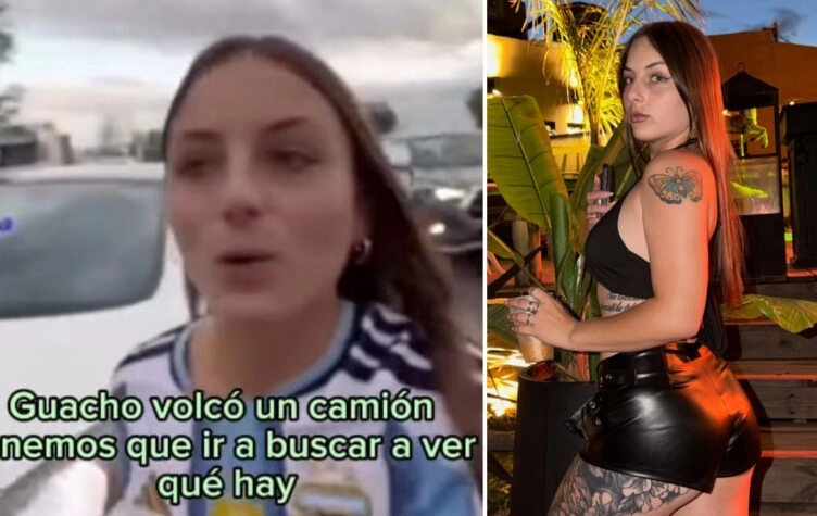 Julaa Grecco, en pleno saqueo. (Instagram)