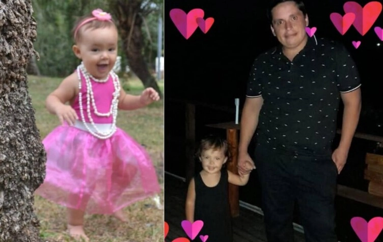 Luna Miqueo y su papá (Facebook)