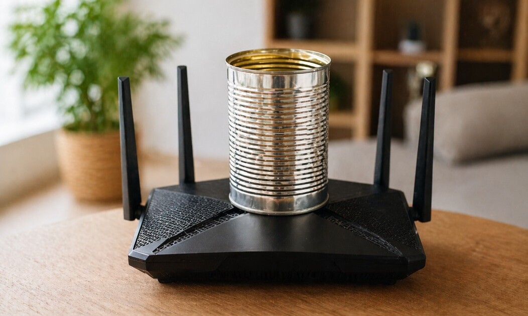 El truco de la lata de durazno sobre el router que mejora el WiFi y pocos conocen: para qué sirve