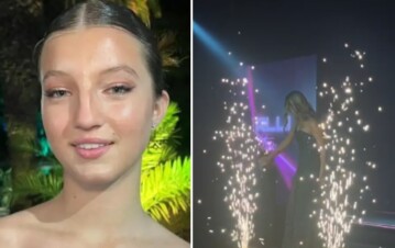 Así entró Allegra Cubero a su mega fiesta de 15: la emoción de Fabián Cubero y una noche inolvidable