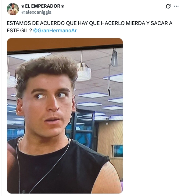LA ORDEN DE ALEXANDER CANIGGIA A SUS SEGUIDORES QUE PUEDE CAMBIAR TODO EN GRAN HERMANO: QUIERE ELIMINAR A MANU, EL GRAN CANDIDATO A GANAR EL REALITIE