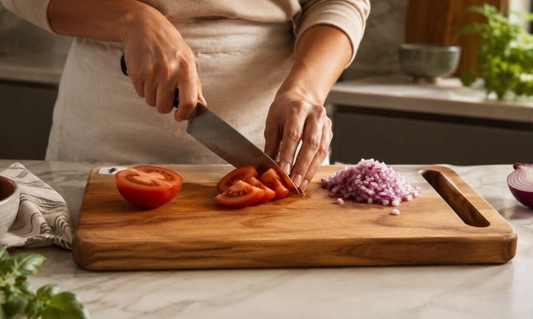 El hueco de la tabla de picar verduras no sirve solo para colgarla: cuál es su verdadera función
