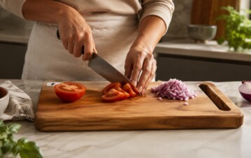 El hueco de la tabla de picar verduras no sirve solo para colgarla: cuál es su verdadera función
