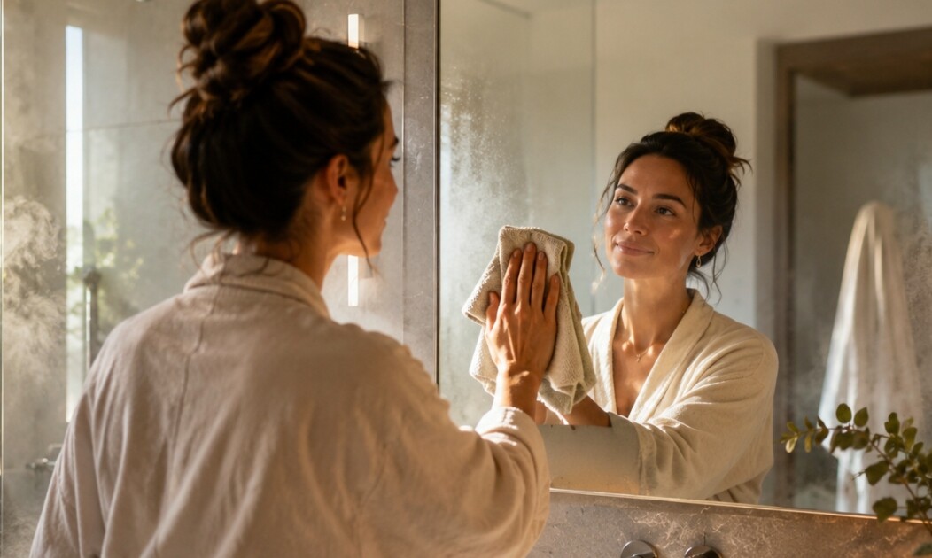 El truco sencillo e infalible para que el espejo del baño no se empañe después de la ducha