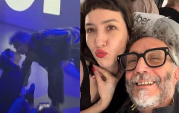 EL PRIMER BESO DE FITO PAEZ Y SOFIA GALA