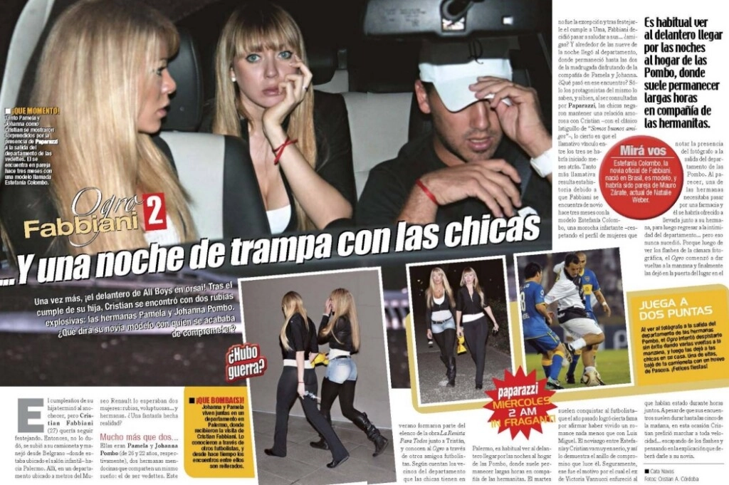 Las hermanas Pombo y El Ogro Fabbiani, al descubierto. (Archivo Paparazzi)