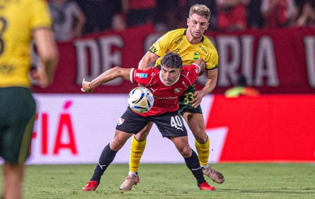 Ignacio Malcorra en acción, con la camiseta de Independiente. (Instagram)