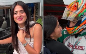 Se metió en el mundo de Franco Colapinto: la reacción de Maia Reficco que no pasó desapercibida en el Gran Premio de Miami