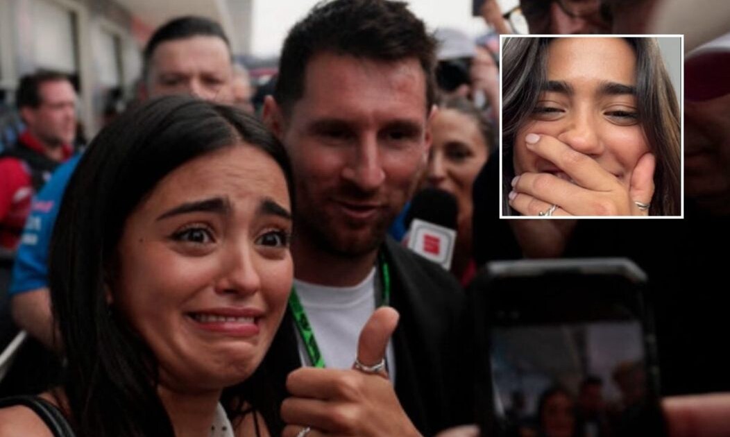 ¡No lo pudo disimular! Maia Reficco, la novia de Franco Colapinto, se cruzó con Lionel Messi, perdió el control y estallaron los memes