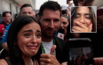 ¡No lo pudo disimular! Maia Reficco, la novia de Franco Colapinto, se cruzó con Lionel Messi, perdió el control y estallaron los memes