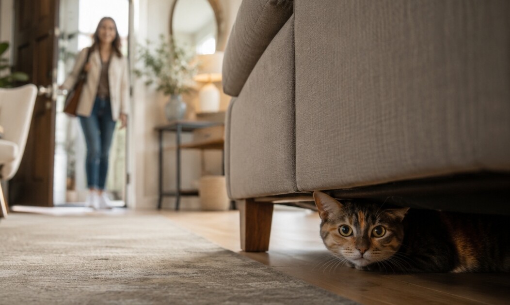 Por qué tu gato se esconde cuando llega alguien nuevo a casa