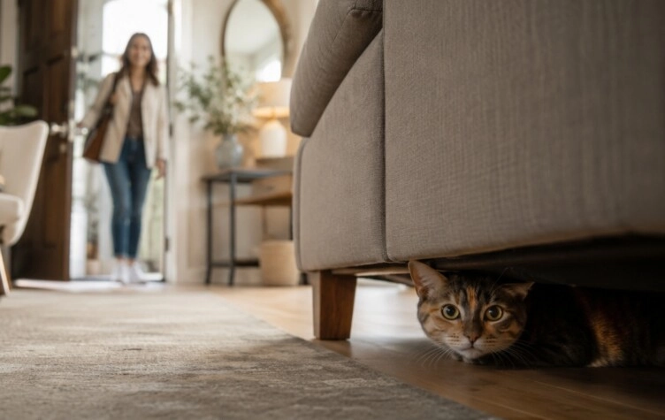 Por qué tu gato se esconde cuando llega alguien nuevo a casa