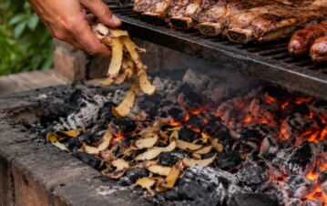 El truco viral de las cáscaras de papa en las brasas del asado: para qué sirve y cuándo conviene usarlo