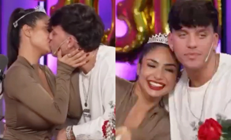 El primer beso de Daniela Celis y Nick