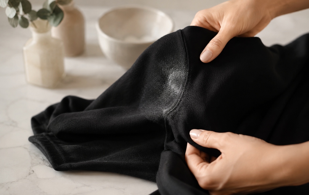 El truco casero para sacar manchas de desodorante de la ropa oscura sin arruinar la tela