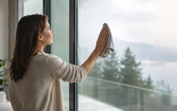 El truco para limpiar los vidrios sin que queden marcas cuando hay humedad