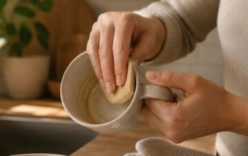 El truco para sacar manchas de café de una taza sin usar lavandina