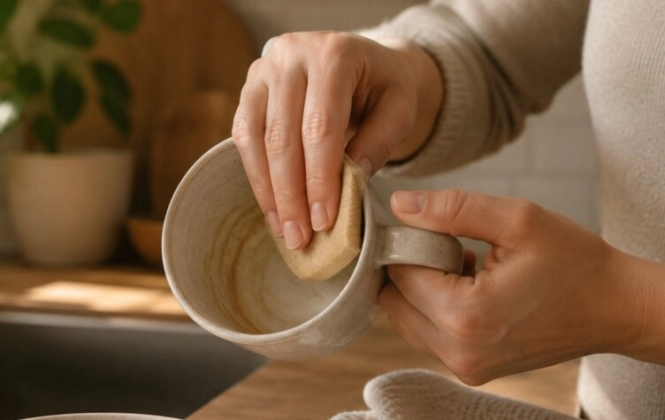 El truco para sacar manchas de café de una taza sin usar lavandina