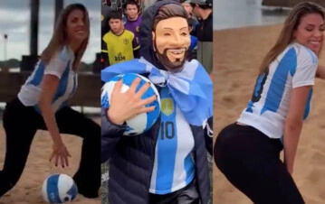 Virginia Gallardó bailó la canción del mundial y hubo polémica