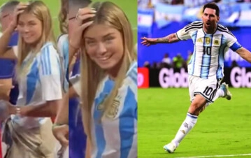 El super famoso que aprovechó el partido de Argentina para blanquear novia de apellido mega colosal
