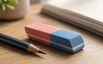 Para qué sirve la parte azul de algunas gomas de borrar y por qué muchos la usan mal