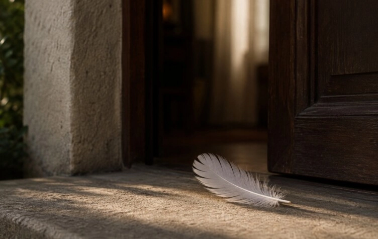Qué significa encontrar una pluma en la puerta de casa