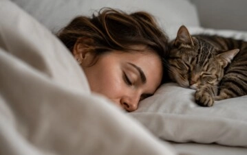 Qué significa que tu gato duerma cerca de tu cabeza