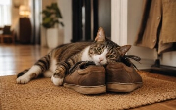 Qué significa que tu gato se acueste arriba de tus zapatos y por qué no deberías ignorarlo