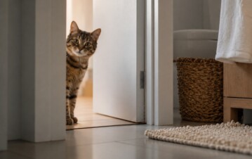 La razón por la que tu gato te sigue hasta el baño y no se despega de vos