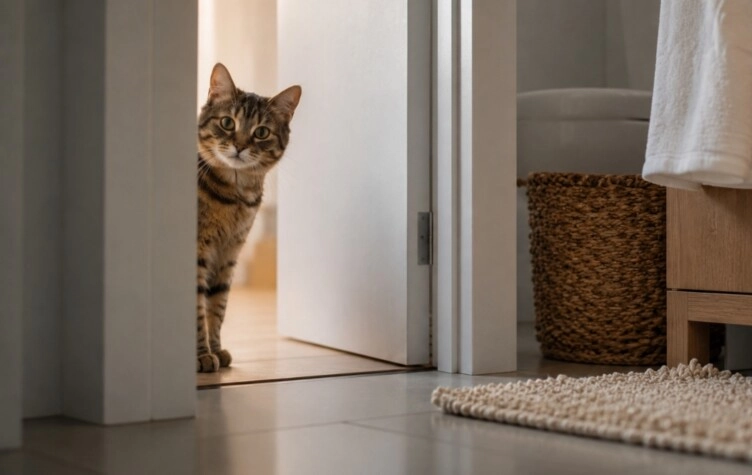 Qué significa que tu gato te siga hasta el baño y no quiera quedarse solo